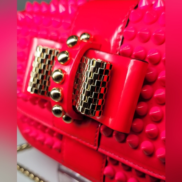Christian Louboutin Sweet Charity Hot Pink Mini Bow Bag - Picture 3 of 13